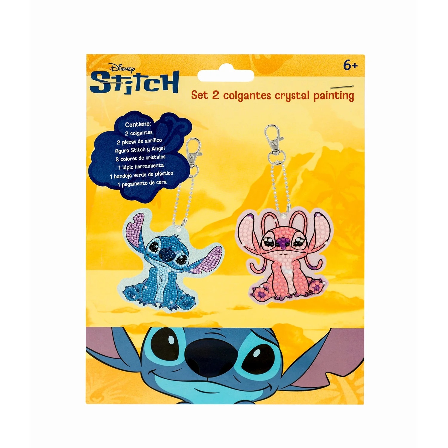 Foto Set 2 colgantes pinta con diamante Stitch