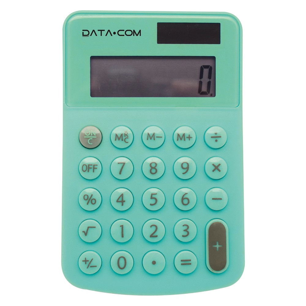 Foto Calculadora de bolsillo 8 dígitos Verde Pastel