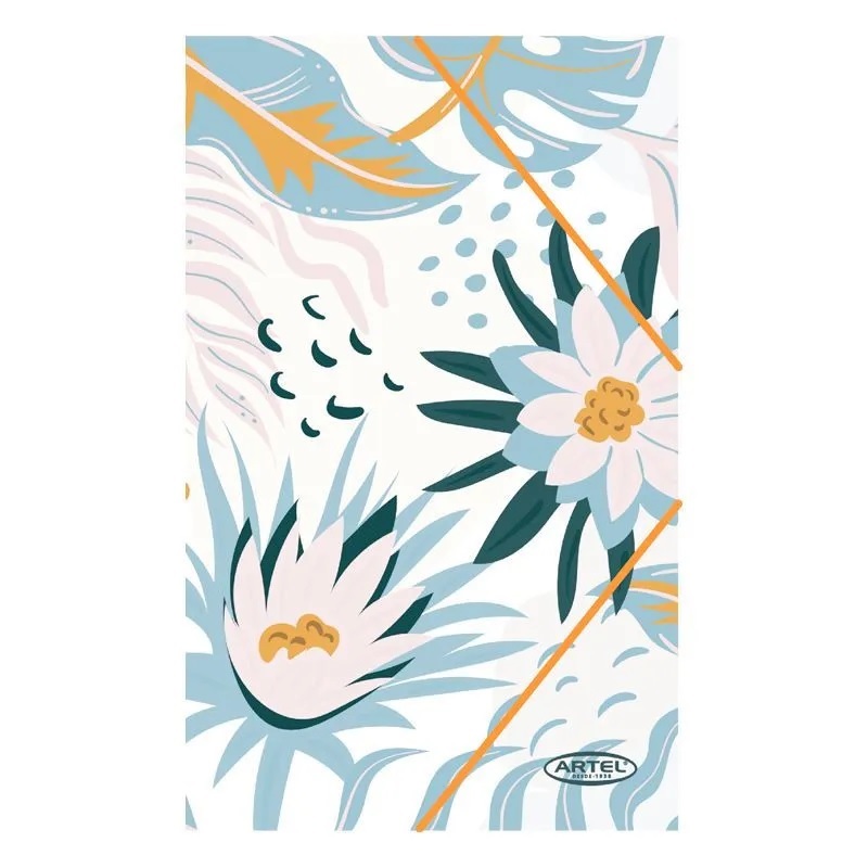 Foto Carpeta con elástico Diseño Floral Blanco