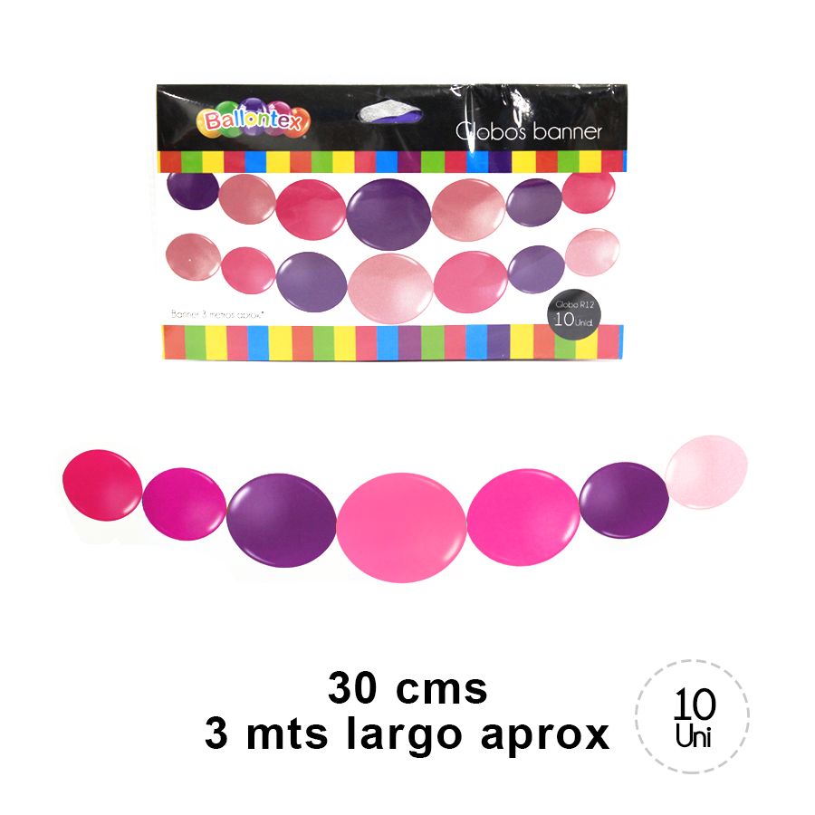 Foto Kit banner mix globos lisos Niña