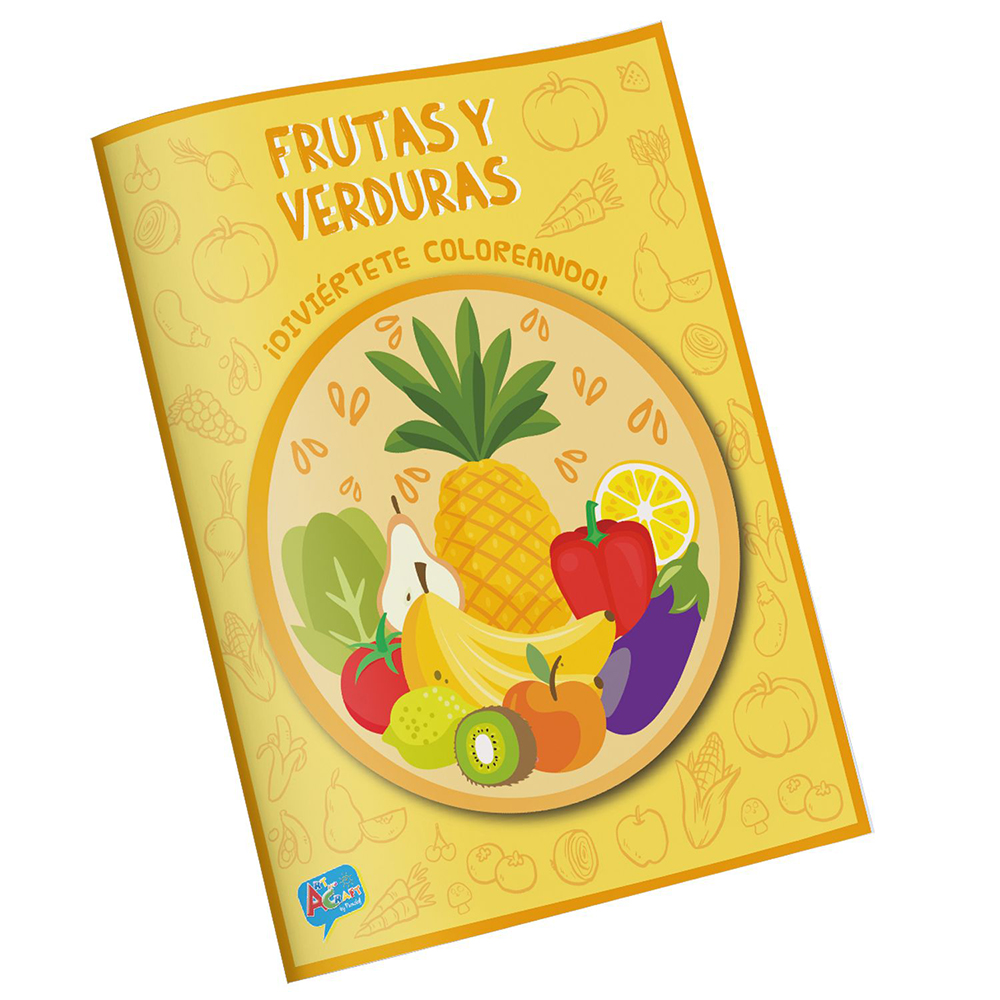 Foto Libro para colorear infantil Frutas y Verduras