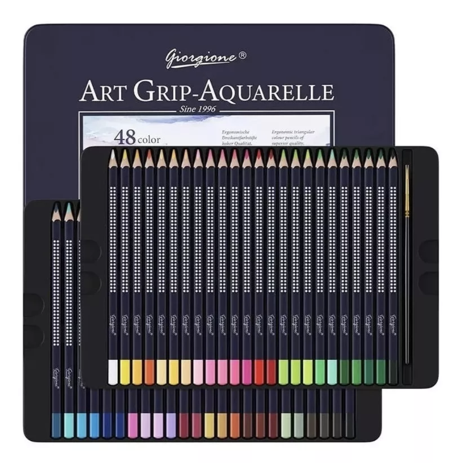 Foto Caja metálica 48 lápices de colores acuarelables