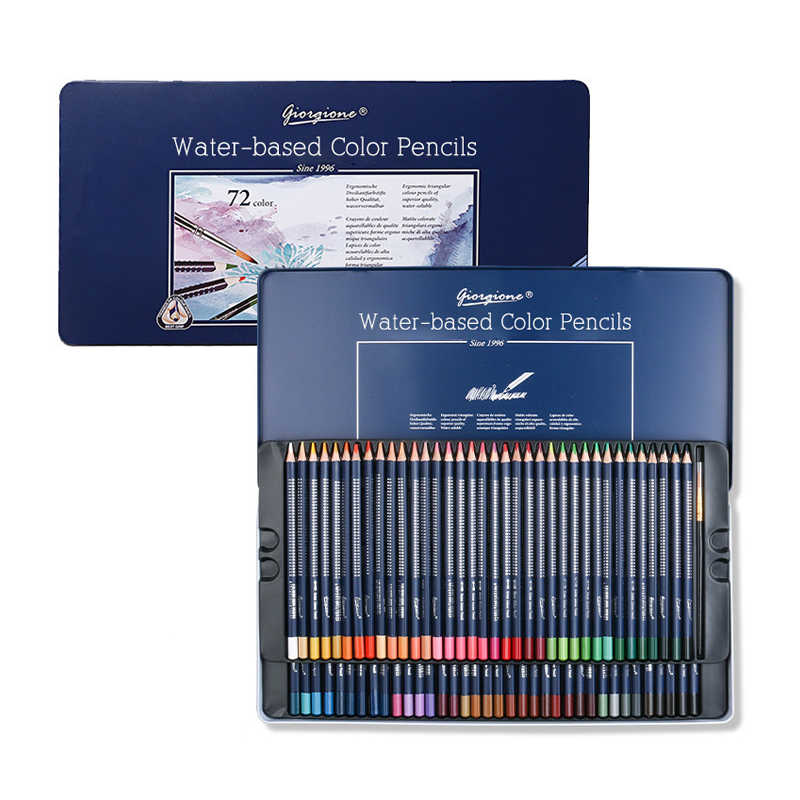 Foto Caja metálica 72 lápices de colores acuarelables