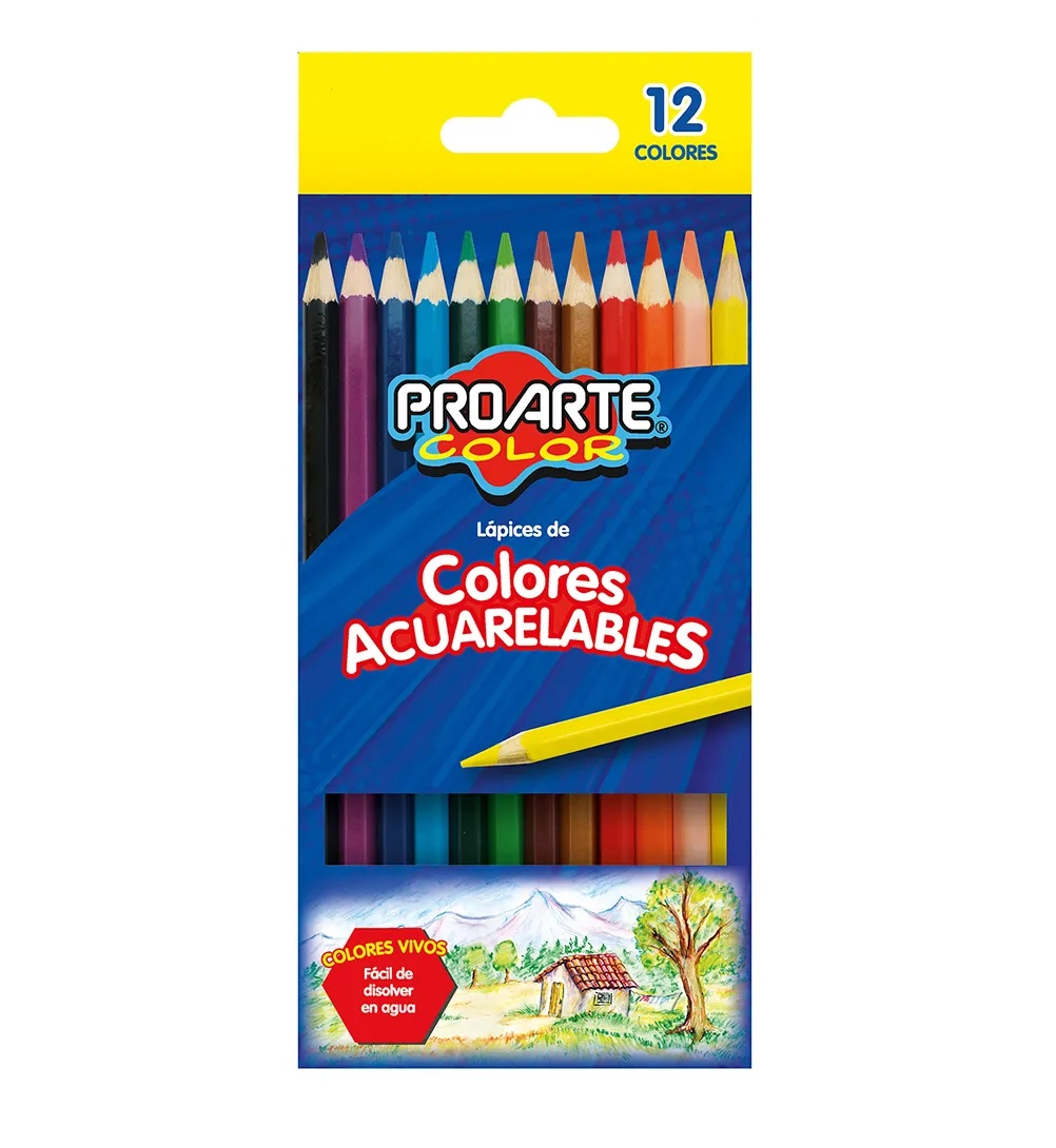 Foto Set 12 lápices de colores acuarelables