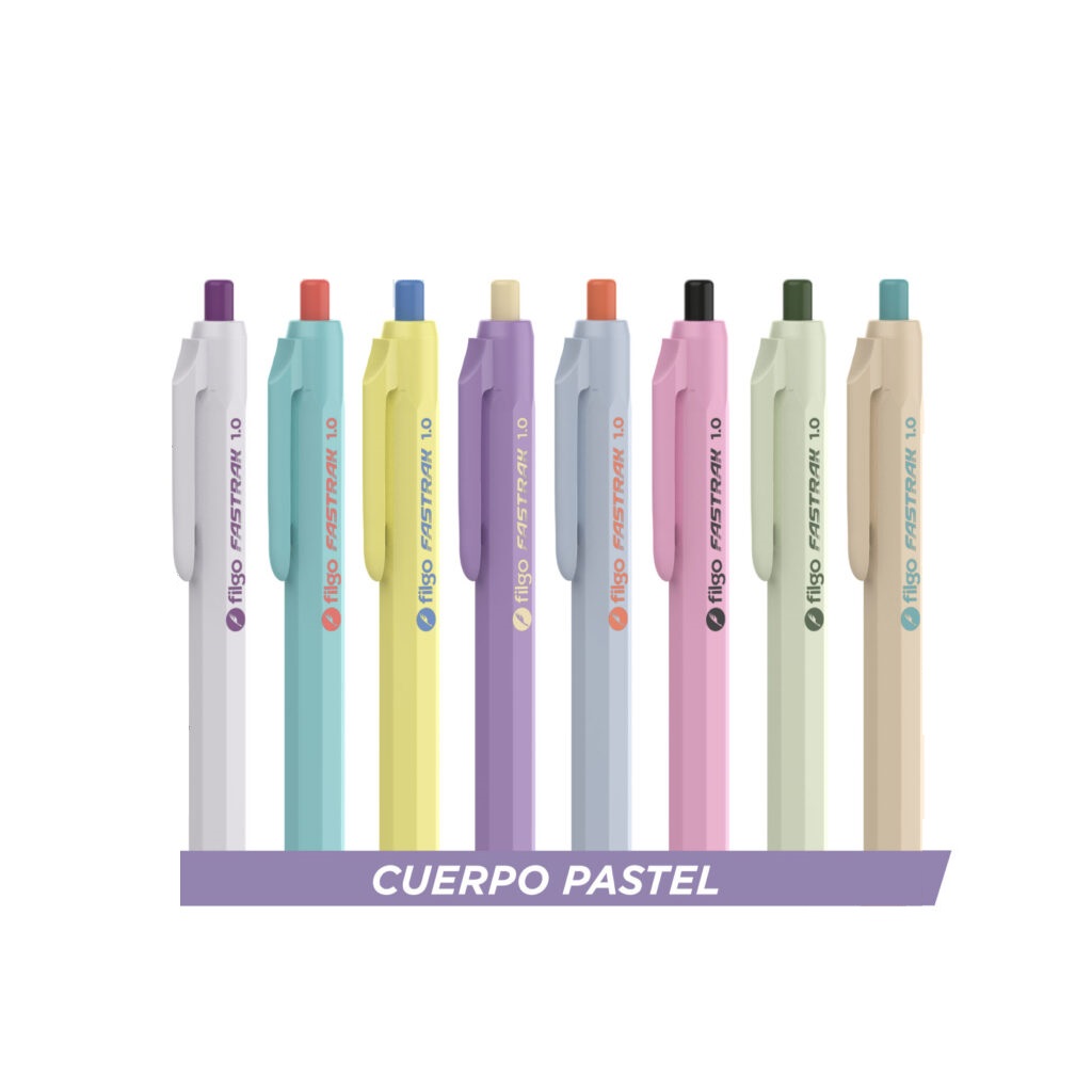 Foto Lápiz Pasta Azul Retráctil colores Pastel Fastrak