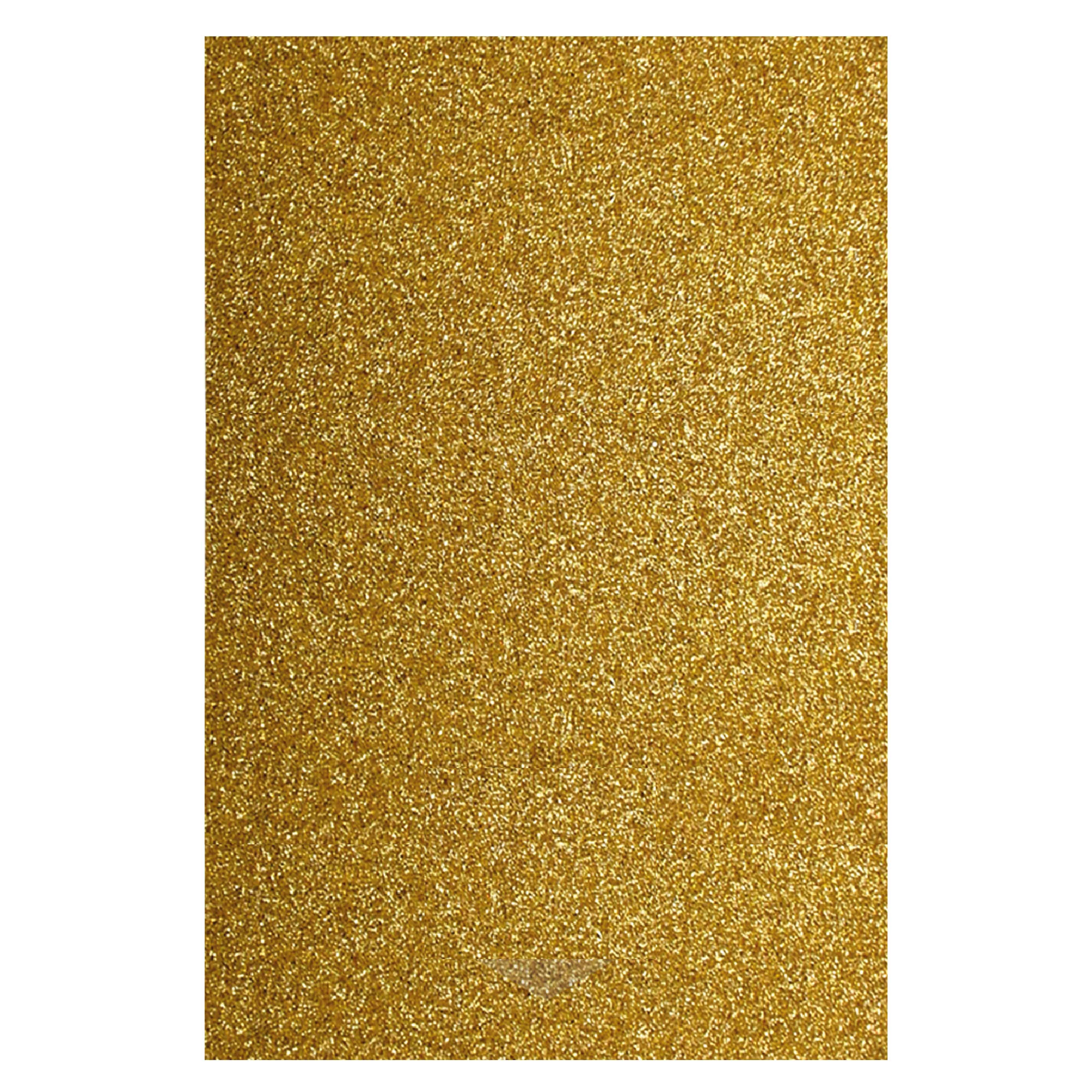 Foto Pliego goma eva glitter Dorado 20x30cm