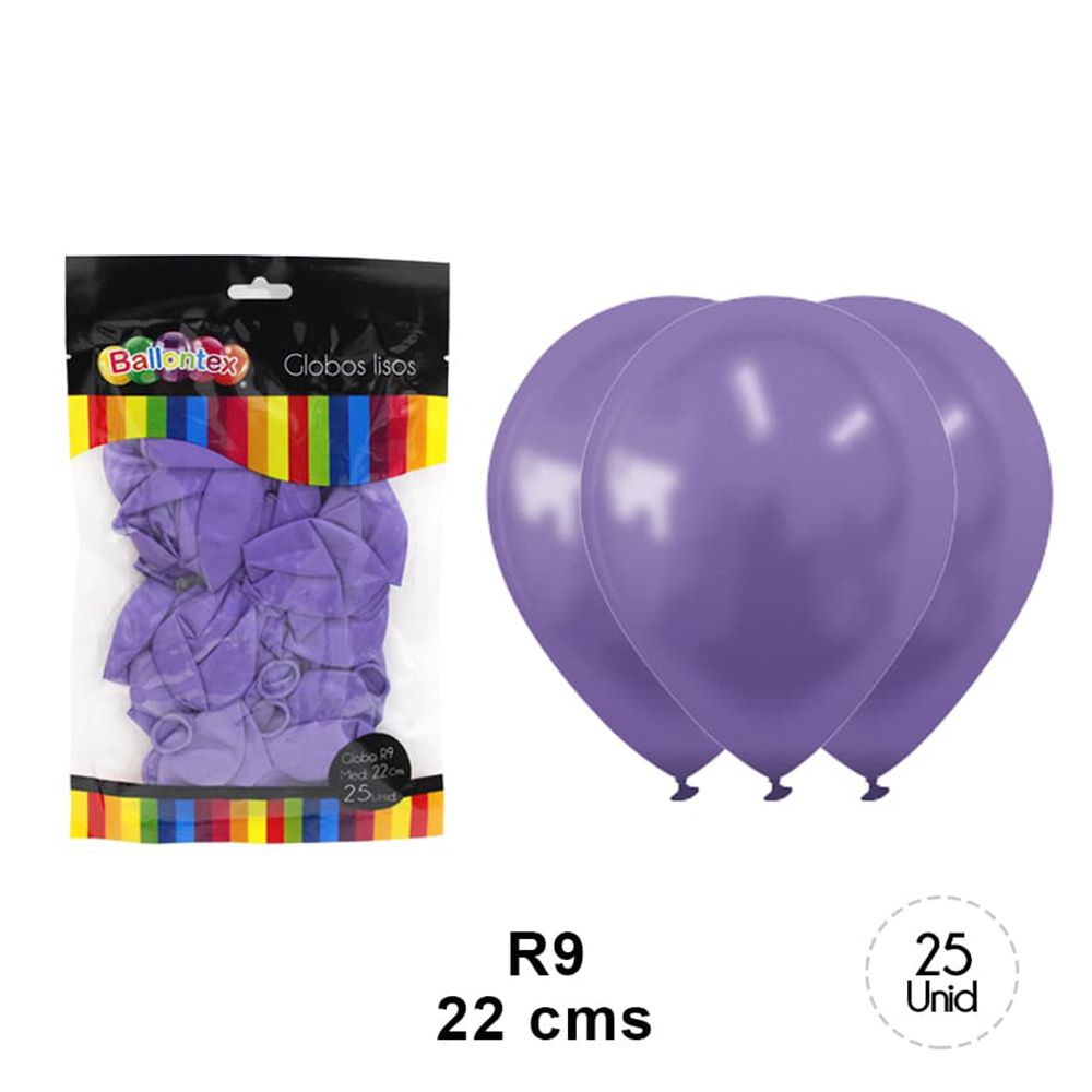 Foto Set 25 globos lisos lilas