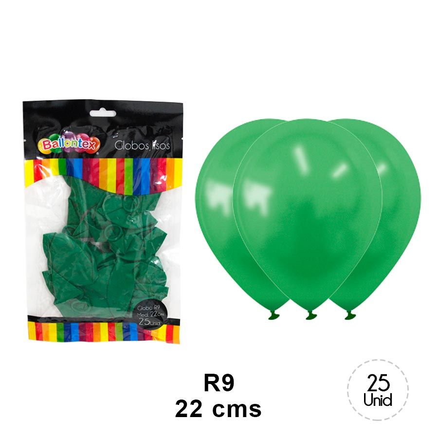 Foto Set 25 globos lisos Verdes