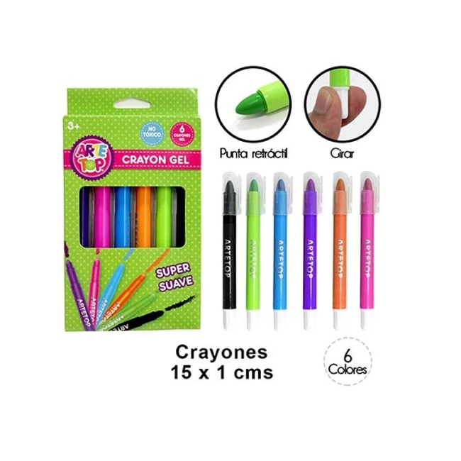 Foto Set crayones gel 6 colores