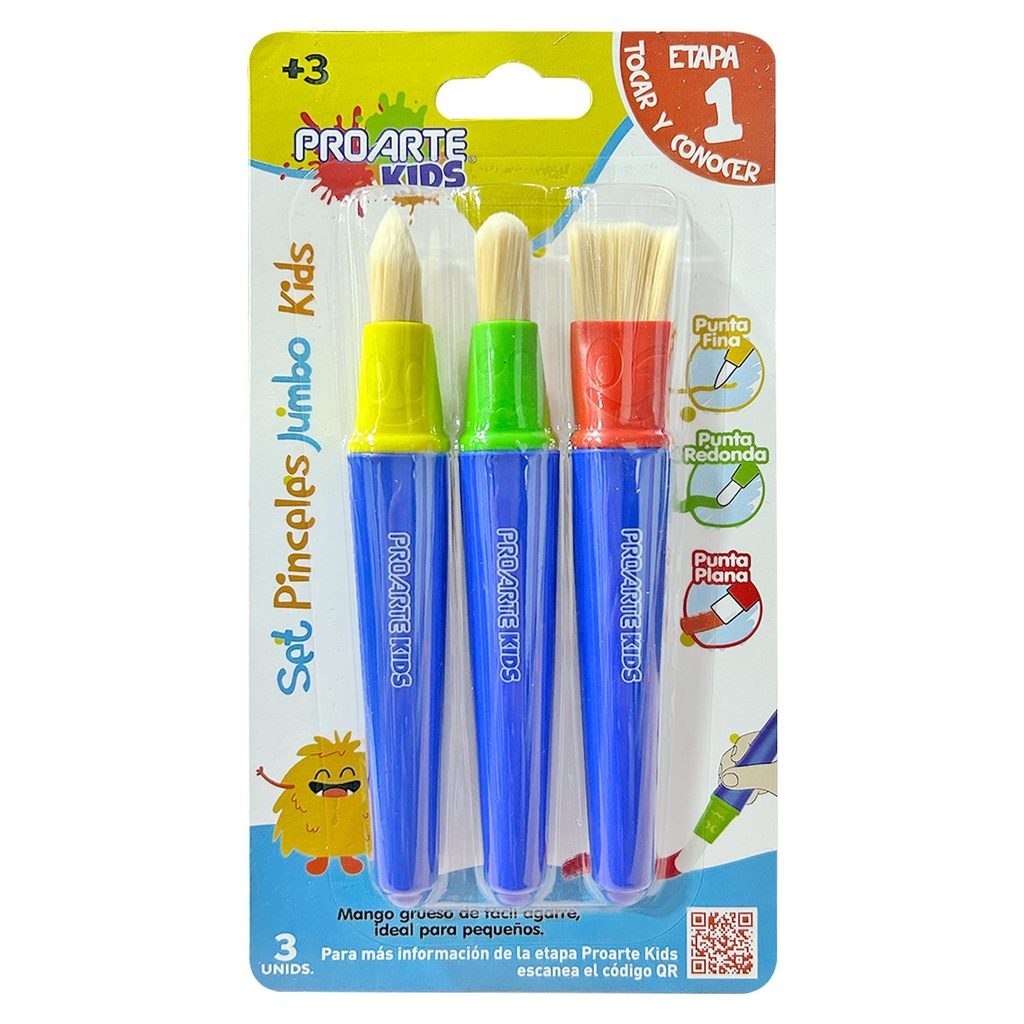 Foto Set 3 pinceles jumbo Kids