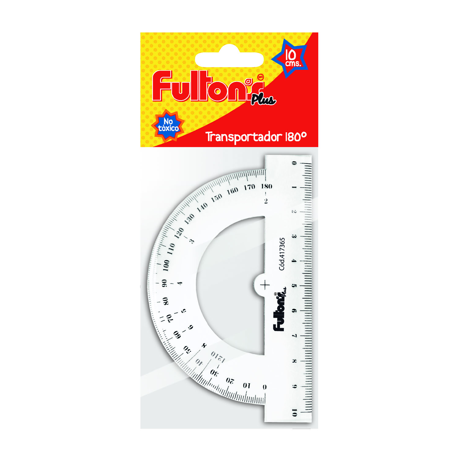 Foto Transportador plástico 180 grados transparente humo